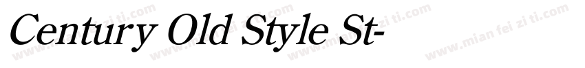 Century Old Style St字体转换